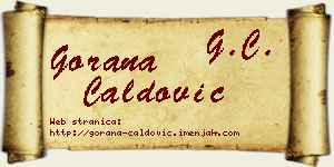 Gorana Ćaldović vizit kartica